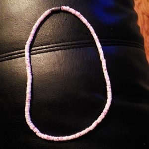 Vintage pink shell necklace